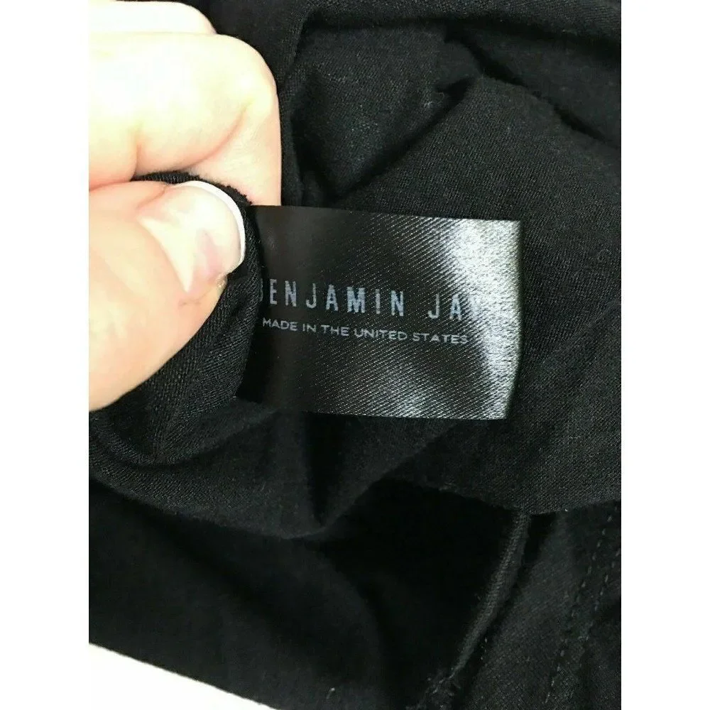 Benjamin Jay Womens Black Gold Short Sleeve Top - Picture 8 of 9